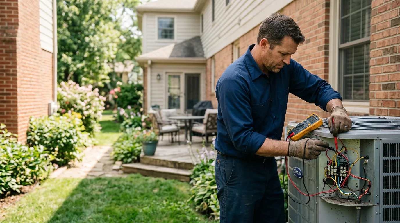 HVAC technician working near Lansing, MI